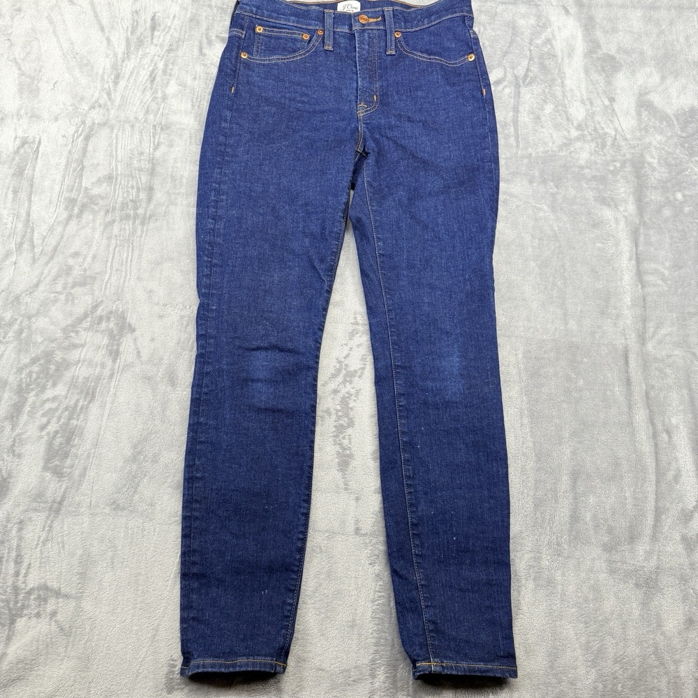 J.CREW Jeans Women's Size 27 9" Toothpick Stretch Skinny Blue High-rise Zip Fly